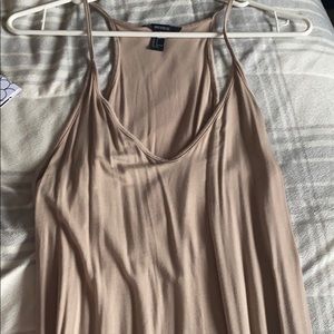 Long tan maxi dress